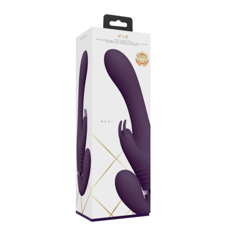 Suki - Vibrerende Strapless Strap-on Rabbit - Paars