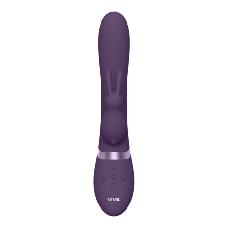 Taka - Inflatable and Vibrating Rabbit Vibrator - Purple