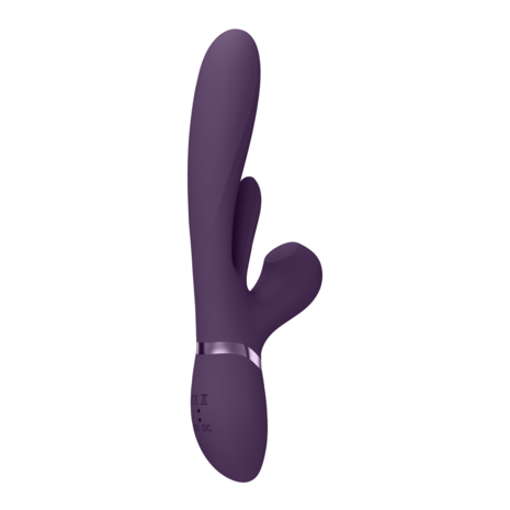 Kura - Duwende G-Spot Vibrator met Flappertong en Pulse Wave Stimulator - Paars