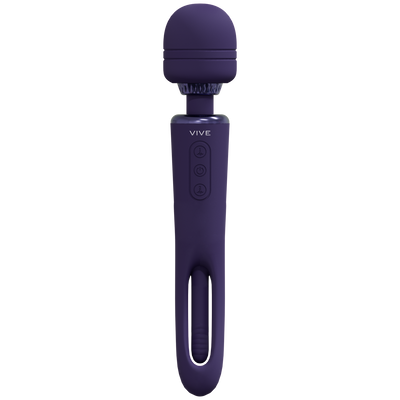 Kiku - Dubbelzijdige Wand met Innovatieve G-Spot Flapper Stimulator - Paars