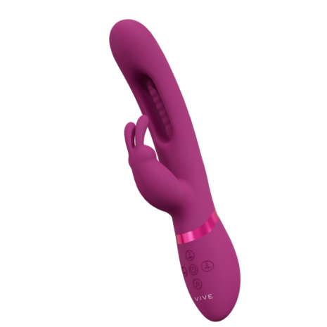 Mika - Triple Motor - Vibrerende Rabbit met Innovatieve G-Spot Flapper Stimulator - Roze