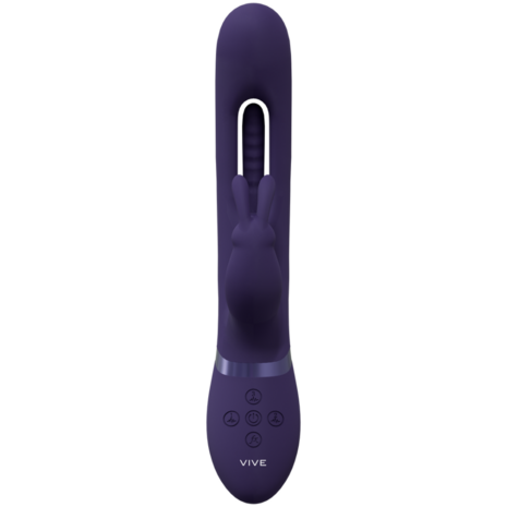 Mika - Triple Motor - Vibrerende Rabbit met Innovatieve G-Spot Flapper Stimulator - Paars