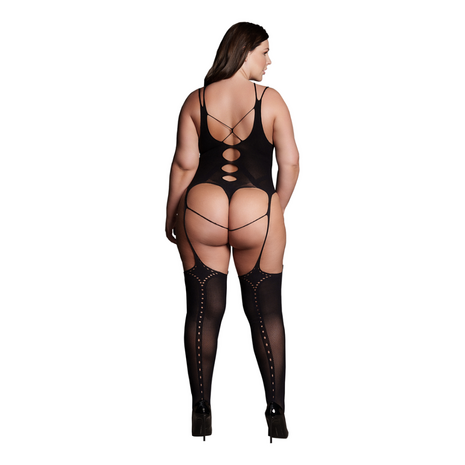 Jubely VII - Bodystocking met Open Cups - Plus Size