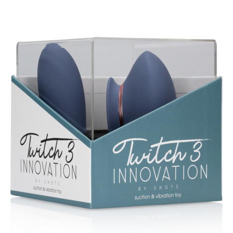 Twitch 3 - Oplaadbare Vibrator en Suction - Blauw/Grijs