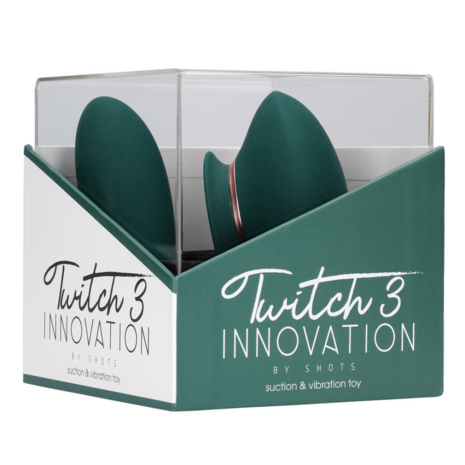 Twitch 3 - Oplaadbare Vibrator en Suction - Bosgroen