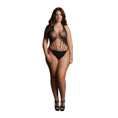 Strappy Lace Teddy - Plus Size