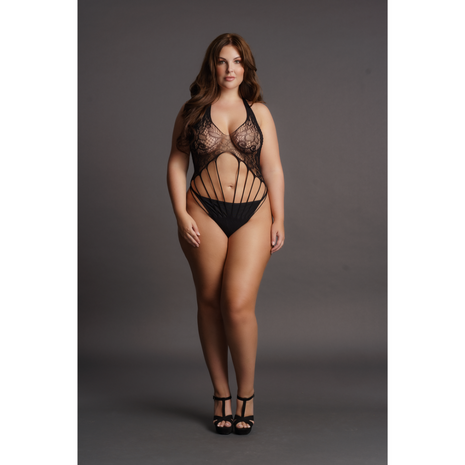 Strappy Lace Teddy - Plus Size