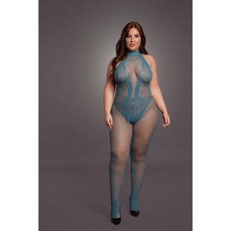 Visnet en Kant Bodystocking - Koninginneformaat