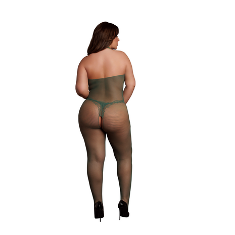 Visnet en Kant Bodystocking - Koningin Maat