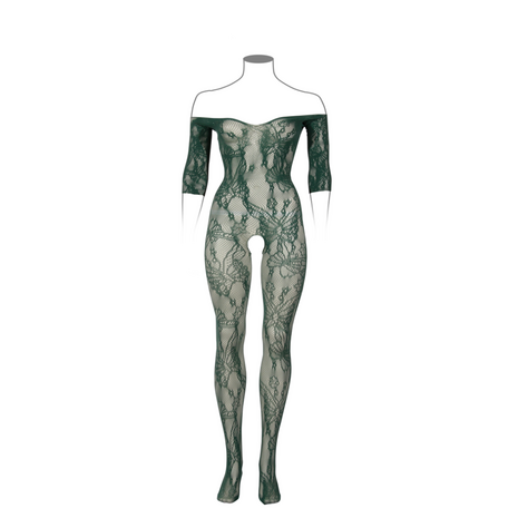 Kant Lange Mouwen Bodystocking - Koninginmaat