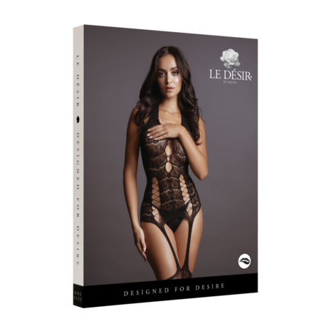 Lace Suspender Bodystocking - One Size