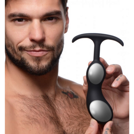 Premium Silicone Weighted Prostate Plug - Large Premium Siliconen Gewogen Prostaat Plug - Groot