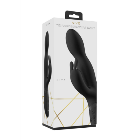 Niva - Rotating Rabbit Vibrator - Black