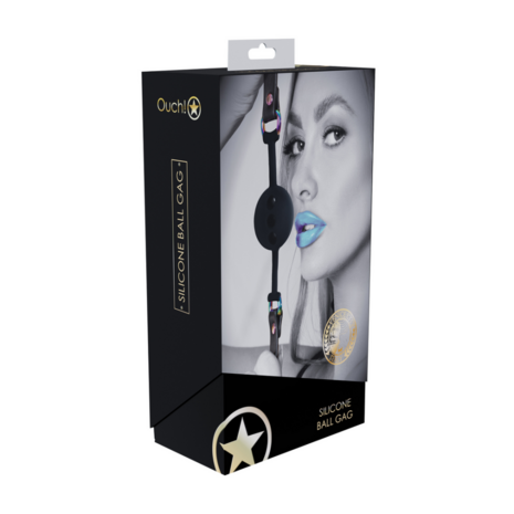 Venice Collectie - Siliconen Ball Gag - Zwart