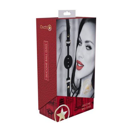 Milan Collectie - Siliconen Ball Gag - Zwart/Rood