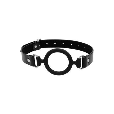 Siliconen Ring Gag met Leren Straps