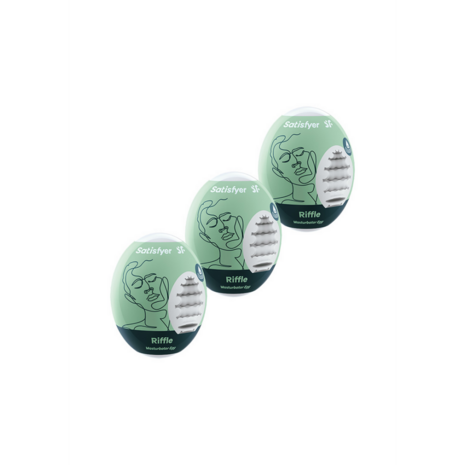 Riffle - Masturbator Egg Set - 3 Stuks - Lichtgroen