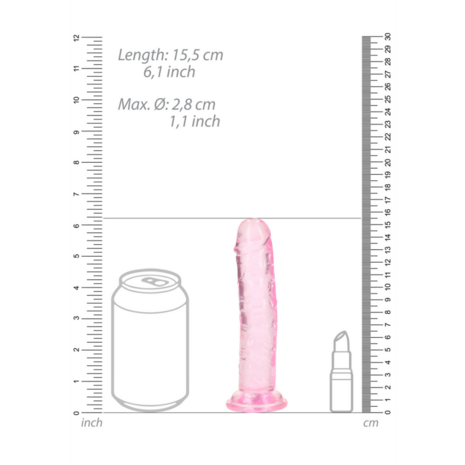 Rechtdoor Realistische Dildo met Zuignap - 6'' / 14,5