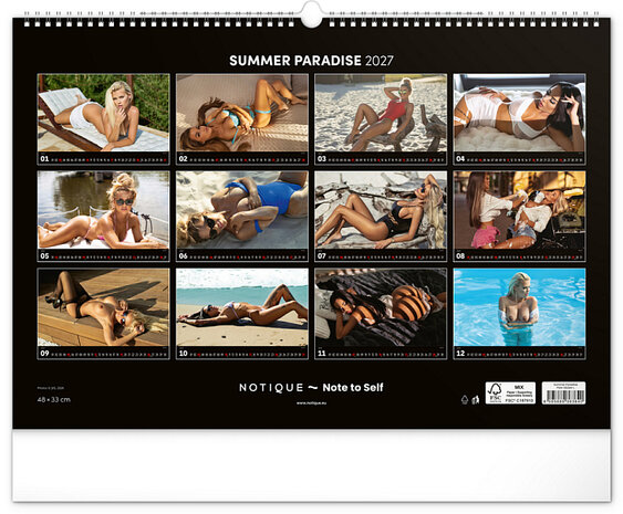 Naaktkalender Summer Paradise 2027