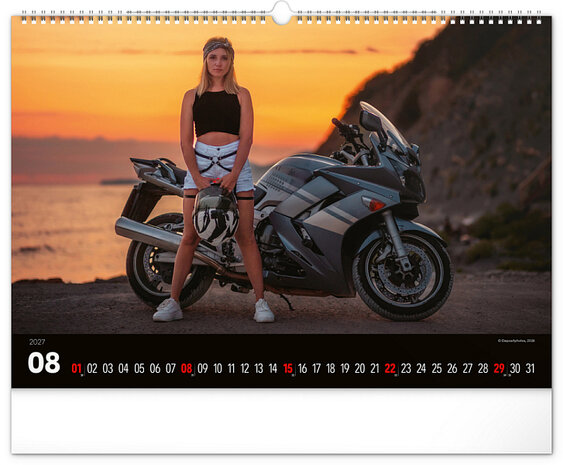 Sexy Wandkalender Girls and Bikes 2027