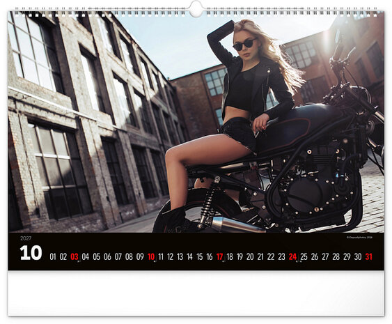 Sexy Wandkalender Girls and Bikes 2027