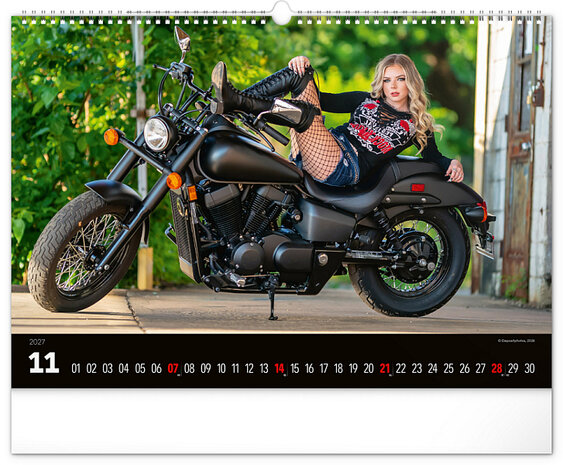 Sexy Wandkalender Girls and Bikes 2027