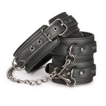 Kunstleren halsband met enkelboeien Kunstleren halsband met enkelboeien