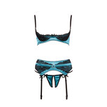 Jade BH-set Met Open Cups - Groen/Zwart Jade BH-set Met Open Cups - Groen/Zwart
