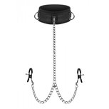Submission Halsband Met Tepelklemmen Submission Halsband Met Tepelklemmen