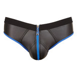 Slip Met Open Achterkant - Zwart/Blauw Slip Met Open Achterkant - Zwart/Blauw