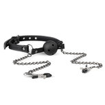Open Ball Gag Met Tepelklemmen Open Ball Gag Met Tepelklemmen