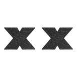 Flash Cross Tepelstickers - Zwart Flash Cross Tepelstickers - Zwart