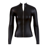 Wetlook Shirt Met Lange Mouwen En Rits Wetlook Shirt Met Lange Mouwen En Rits
