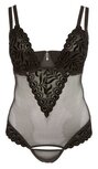 Transparante Stringbody - Zwart Transparante Stringbody - Zwart