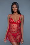 Valentine Transparante Babydoll Set - Rood Valentine Transparante Babydoll Set - Rood