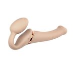 Strap On Me - Strapless Vibrerende Voorbind Dildo - Maat M - Beige Strap On Me - Strapless Vibrerende Voorbind Dildo - Maat M - Beige