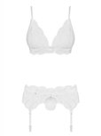3-Delige Kanten Jarretel Set - Wit 3-Delige Kanten Jarretel Set - Wit