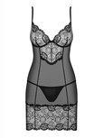 Alluria Negligé Met String - Zwart Alluria Negligé Met String - Zwart