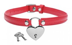 Heart Lock - Collar Met Sleutels - Rood Heart Lock - Collar Met Sleutels - Rood