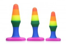 Rainbow - Siliconen 3-delige Anaal Plug Set Rainbow - Siliconen 3-delige Anaal Plug Set