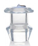 Holle Transparante Anaal Plug Met Stop - XL Holle Transparante Anaal Plug Met Stop - XL
