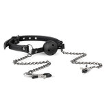 Open Ball Gag Met Tepelklemmen Open Ball Gag Met Tepelklemmen
