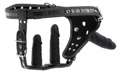 Double Penetration Strap On Harnas - Zwart Double Penetration Strap On Harnas - Zwart