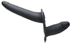 Power Pegger Dubbele Strap-On Vibrator - Zwart Power Pegger Dubbele Strap-On Vibrator - Zwart