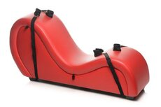 Kinky Seks Sofa Met Boeien en Positie Kussens - Zwart/Rood Kinky Seks Sofa Met Boeien en Positie Kussens - Zwart/Rood